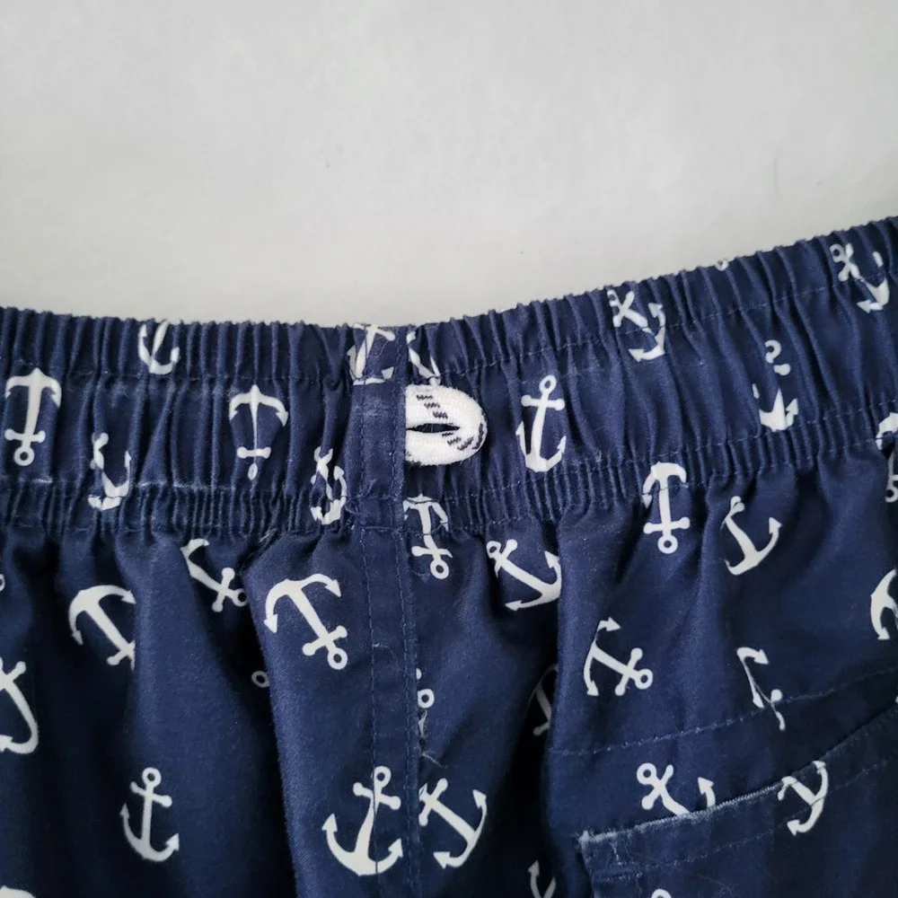 Island Planet Swim Trunks Men S Nautical Anchor Print Swim Cruise Beach Vacation